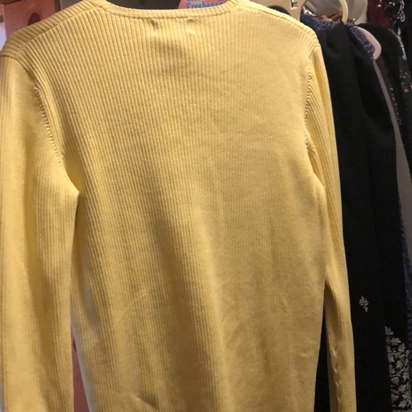 Jones New York Yellow ribbed tank and jacket set. - Picture 4 of 4